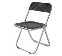 Modern Transparent Folding Chair - Mid Century Acrylic Design, Stylish Portable Conference And Dressing Table Chair for Bedroom, Lightweight And Space-Saving Furniture