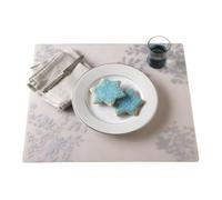 modern-twist Jardin Ensemble de Table en Silicone Blanc, Silicone, Argent (Silver), 40 x 30 x 1.123 cm