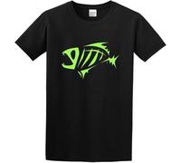 Modern Unique Loomis Corpo Fish Men's Short Sleeve T Shirt Black Manches Courtes(X-Large)