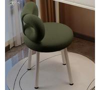 Modern Velvet Vanity Chair Mid-Back Upholstered Butterfly Chair for Makeup Desk Stylish Green Dressing Room Seating Perfect for Salon Or Home Decor.