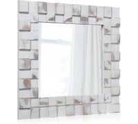 Modern Vertical Or Horizontal Bathroom Mirror Wall Mirror For Bedroom, Living Room And Entryway, White, 43.5 Cm