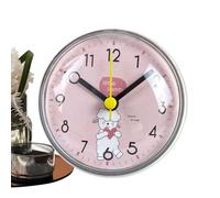 Modern Wall Clock - Kitchen Wall Clock Room Decor | Suction Cup Non Ticking Small Cute | Waterproof Battery Operated Cute For Home Living Room Bathroom School Classroom Office Farmhouse Desk Shelf
