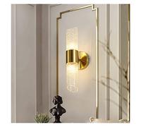 Modern Wall Lamp Hong Kong Style Luxury Living Room Background Wall Lamp Simple Atmosphere Bedroom Bedside Lamp (Color : WarmLight)