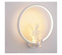 Modern Wall Lamps Art Angel Nordic Creative for Living Room Bedroom Bedside Lighting Bracket High-Power Led Lustre Home (Color : Coupleswhite) (Angleviolinwhite)