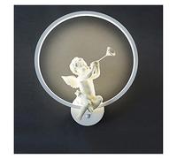 Modern Wall Lamps Art Angel Nordic Creative for Living Room Bedroom Bedside Lighting Bracket High-Power Led Lustre Home (Color : Coupleswhite) (Anglehornwhite)