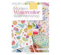 Atelier d'aquarelle moderne – Formes géométriques et motifs floraux – Approche calme et créative