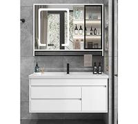 Modern Woo Vani Meuble de salle de bain avec miroir mural 177,8 cm Stat de lavage 81,3 cm Évier de salle de bain Slish and Functal Sto Solut