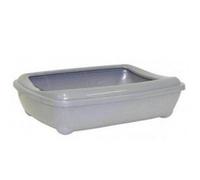Moderna-C222-026 Arist-o-Tray Bac à litière pour Chat avec Rebord Gris