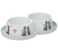 Moderna Gamelle pour chat Cats in Love – Double 2 x 350 ml