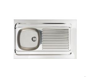 MODERNA Évier à poser Lavelli inox 18/10 lisse 1 cuve 1 égouttoir - 800x600mm