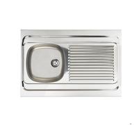 MODERNA Évier à poser Lavelli inox 18/10 lisse 1 cuve 1 égouttoir - 900x600mm