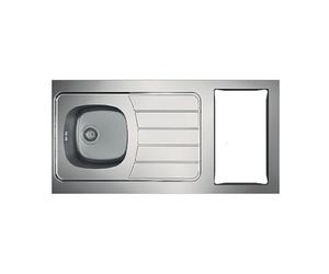 Moderna Evier cuisinette ISEO 1 cuve 1200 mm - INOX 18/10 Lisse - vidage Manuel Inclus