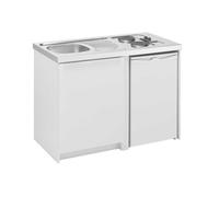 MODERNA Kitchenette CADETTE éléments bas 120x60 Blanc Mélaminé