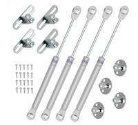 ModernAlma® - Kit 4 Vérin Hydraulique à Gaz 100N pour Meuble Cuisine Haut | Vérin Meuble Porte Placard Cuisine | Bras Hydrauliques avec Fixations et Vis Incluses (100N/10kg)