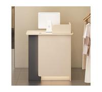 ModernDesk avec tiroir verrouillable Compteur de caisse élégant pour magasins, bureaux et couloirs Finition gris pêche Côté gauche (100 cm)