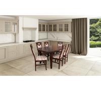 Moderne 7pcs salle à manger ensemble table classique 6x chaises chaise groupes