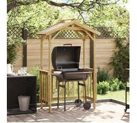 Moderne Abri BBQ 133,5x63x200 cm en pin traité - Cabane et abris de jardin@FR(6749742)