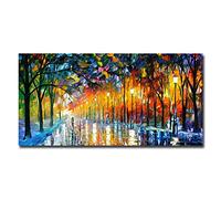 Moderne Abstrait Marchant Dans La Rue Toile tableau Peinture Sur Toile tableau Nordique Affiche œUvre Tableaux Murale Art Pour Salon Decoration à La Maison Sans Cadre 60×120cm