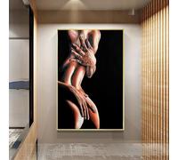 Moderne abstrait sexy femmes nues affiche nu amant couple toile peinture impression mur photo chambre décor à la maison XXL 70x100 cm sans cadre