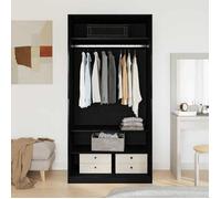 Moderne Armoire/Cabinet BURKE, pour salon/chambre, Chêne noir 100x50x200 cm,, Bois d'ingénierie AA3433