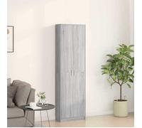 Moderne Armoire/Cabinet BURKE, pour salon/chambre, Gris Sonoma 55x25x189 cm,, Bois d'ingénierie AA3442