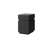 Moderne Armoire de rangement en bois massif noir/marron/marron foncé/gris avec tiroirs, table de chevet en bois massif, petite armoire for salon, chambre à coucher, salle d'étude Pratique(Noir)