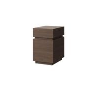 Moderne Armoire de rangement en bois massif noir/marron/marron foncé/gris avec tiroirs, table de chevet en bois massif, petite armoire for salon, chambre à coucher, salle d'étude Pratique(Bruin)