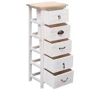 Moderne Armoire latérale, BURKE, Commode rangement, 35x25x87 cm, Bois de Paulownia AA1101