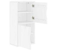 Moderne Armoire rangement Armoire latérale - Utilisation Polyvalente - ODDA blanc 40x24x79 cm - bois massif pin LL7767