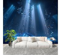 Moderne Art Fresque Papier Peint 200x140 cm ThèMe De Note De Musique Poster mural intissé Décoration Murale Bleu pour Fresque Murale 3D HD pour Salon Chambre Cuisine