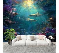 Moderne Art Fresque Papier Peint 250x175cm ThèMe Sous-Marin Fantastique Poster mural intissé Décoration Murale Coloré pour Fresque Murale 3D HD pour Salon Chambre Cuisine