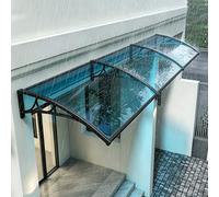 Moderne Auvent De Porte D'entrée Résistant Au Vent Et À La, Extérieure Support en Aluminium Auvent De Porte Et Fenêtres,Arc Toit Polycarbonate Avant Porche Ombre,Protection UV (Bleu - 80×160cm)