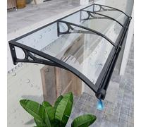 Moderne Auvent De Porte D'entrée Résistant Au Vent Et À La Pluie Avec Lavabo,Extérieure Support En Aluminium Auvent De Porte Et Fenêtres,arc Toit Polycarbonate Avant Porche Ombre,Protection UV, Neige.
