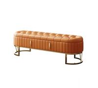 Moderne Banc de Bout lit, Tabouret Chevet Chambre, canapé, Banc Dressing, Long, vestiaire, Rangement Bancs Bout de lit(Orange,Moyen)