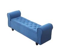 Moderne Banc de Rangement Multifonctionnel for Chambre à Coucher, Table de Chevet, canapé, Tabouret, Magasin de vêtements, Rangement for Chaussures Décoratif(Blue,Grand)