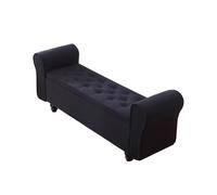 Moderne Banc de Rangement Multifonctionnel for Chambre à Coucher, Table de Chevet, canapé, Tabouret, Magasin de vêtements, Rangement for Chaussures Décoratif(Noir,Petit)