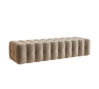 Moderne Banc Ottoman touffeté, bancs de Chambre rembourrés, Repose-Pieds, Banc d'appoint for entrée, Salle à Manger, Salon, Chambre à Coucher, Bout de lit Décoratif(Bruin,100 * 50 * 36cm)