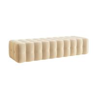 Moderne Banc Ottoman touffeté, bancs de Chambre rembourrés, Repose-Pieds, Banc d'appoint for entrée, Salle à Manger, Salon, Chambre à Coucher, Bout de lit Décoratif(Blanc,100 * 50 * 36cm)
