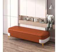 Moderne Banc pour Chambre Coucher Acolché en Cuir Faux avec Grand Espace de Rangement Banc Ottoman pour Salon Siège Fenêtre pour Balcon, Placard Entrée(A,120 * 40 * 40CM/47.2 * 15.7 * 15.7IN)