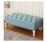 Moderne Banc rembourré, Repose-Pieds rectangulaire Contemporain | for entrée, Hall d'entrée, Salle de Bain, vanité, Chambre à Coucher | Meubles Maison décoratifs Bancs Bout de lit(Blue,100 * 45 * 40)