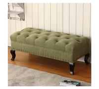 Moderne Banc rembourré, repose-pieds rectangulaire contemporain | for entrée, hall d'entrée, salle de bain, vanité, chambre à coucher | Meubles maison décoratifs Bancs bout de lit(Green,100*45*40)