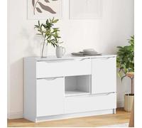 Moderne Buffet bahut - Commode/Buffet salon contemporain - Blanc brillant 100 x 30 x 65,6 Bois d'ingénierie@FR(227901）