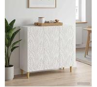Moderne Buffet bahut pratique - Blanc brillant 89x34 5x80 cm Bois d'ingénierie - Commode salon @FR""2282""