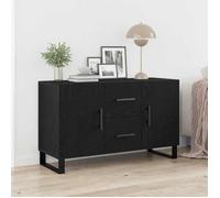 Moderne Buffet bahut pratique - Chêne noir - 100x36x60 cm Bois d'ingénierie - Commode salon @FR""4789""