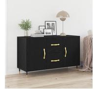 Moderne Buffet Commode Armoire de chambre - Chêne Noir 100x36x60 cm Bois d'ingénierie @FR(339967)