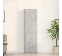 Moderne Buffet commode - Armoire de rangement - Gris Béton 55x25x189 cm en Bois Ingénierie @FR(901700)