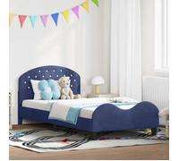 Moderne Cadre de lit(adulte/enfant) - pour chambre - 1/2 per - Tête de lit - pour enfants avec tête de lit Bleu police @FR3238830