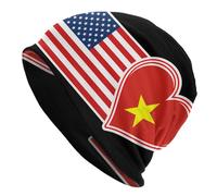 Moderne Casquette Coupe-Vent Drapeau des États-Unis, des États-Unis Et du Vietnam Chapeau De Ski Classique Slouch Beanie pour Ski, Le Camping, Cyclisme