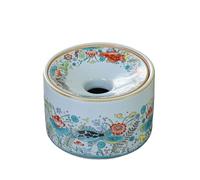 Moderne Cendrier rond en céramique avec couvercle et motif, idéal for la maison, le salon ou bureau Décoration de la maison