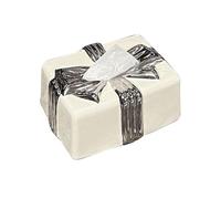 Moderne Ceramic Tissue Box Bow Shape Home Living Room Office Desktop Organizer Tabletop(Blanc)